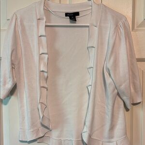 Thesis White short open Cardigan